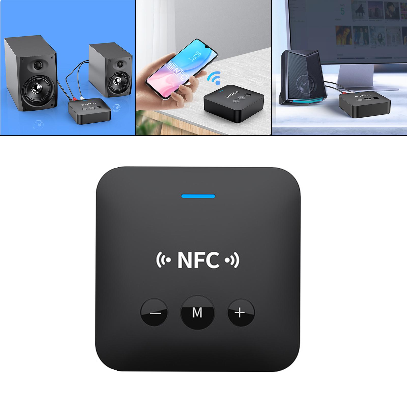 NFC Bluetooth 5.0 Transmitter Receiver TF Card Mode TV Car Dual Device Link