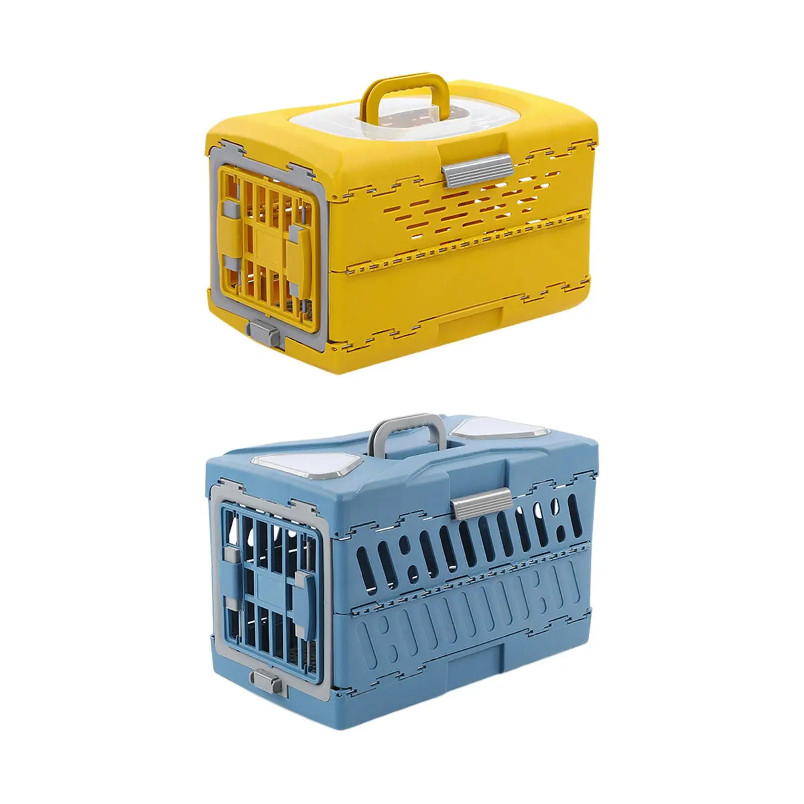 Collapsible Puppy Crate Breathable Foldable Cat Transport Box Travel Cage Pet Carrier for Rabbit Kitten Small Dogs Cat Puppy