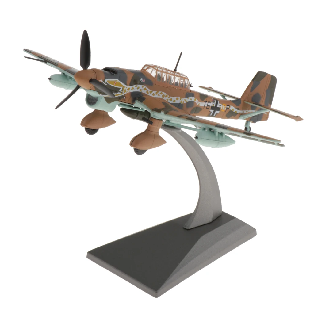 1:72 JU87 Bomber Military Aircraft Alloy Plane Metal Fighter Military Model Diecast Plane Model for Commemorate Collection