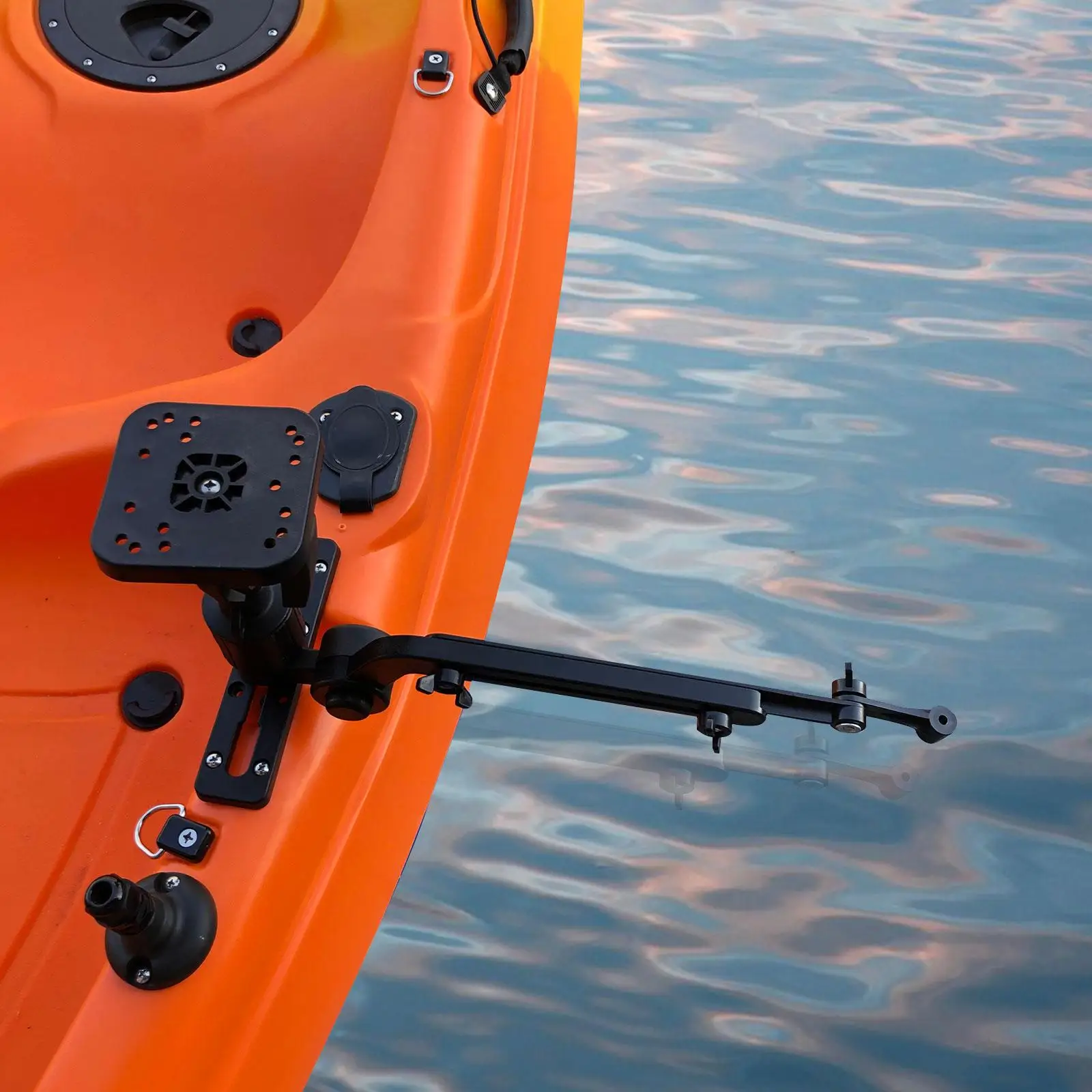 Fish Finder Mount, Marine Electronic Mount Holder, Transducer Mounting Arm, Ball Mount for Kayak