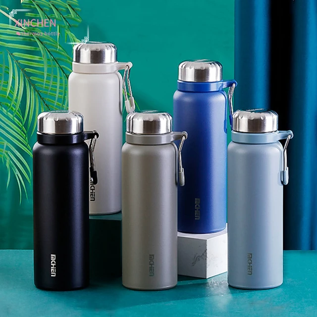 Xinchen 1000ml/750ml Double Stainless Steel Vacuum Flask With Filter  Portable Sports Large Capacity Thermal Water Bottle Tumbler - Vacuum Flasks  & Thermoses - AliExpress