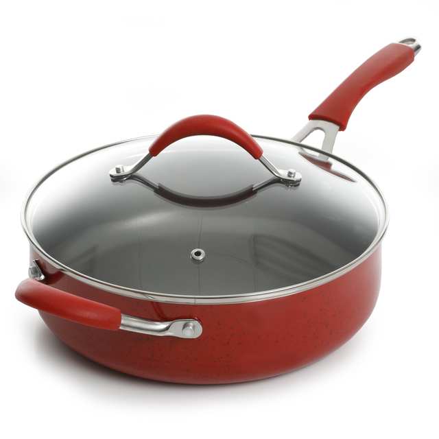 The Pioneer Woman Frontier Speckle 24-Piece Aluminum Non-stick Cookware  Combo Set, Red