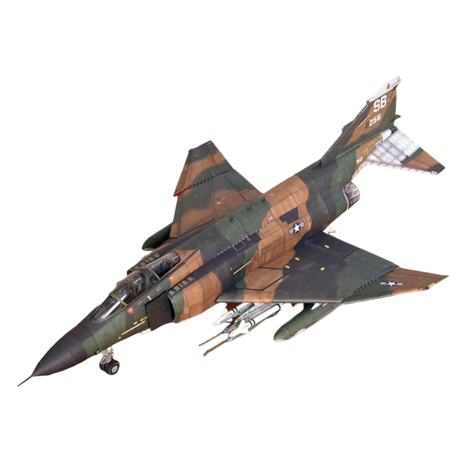 1:33 Scale American Plane Model Puzzle Toy DIY F-4B Display Ornaments Fighter Model for Desktop Office Table Collectibles Gift