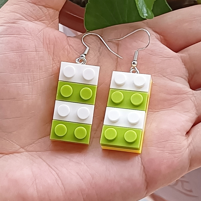 Boucle d’oreille Lego Multicolore