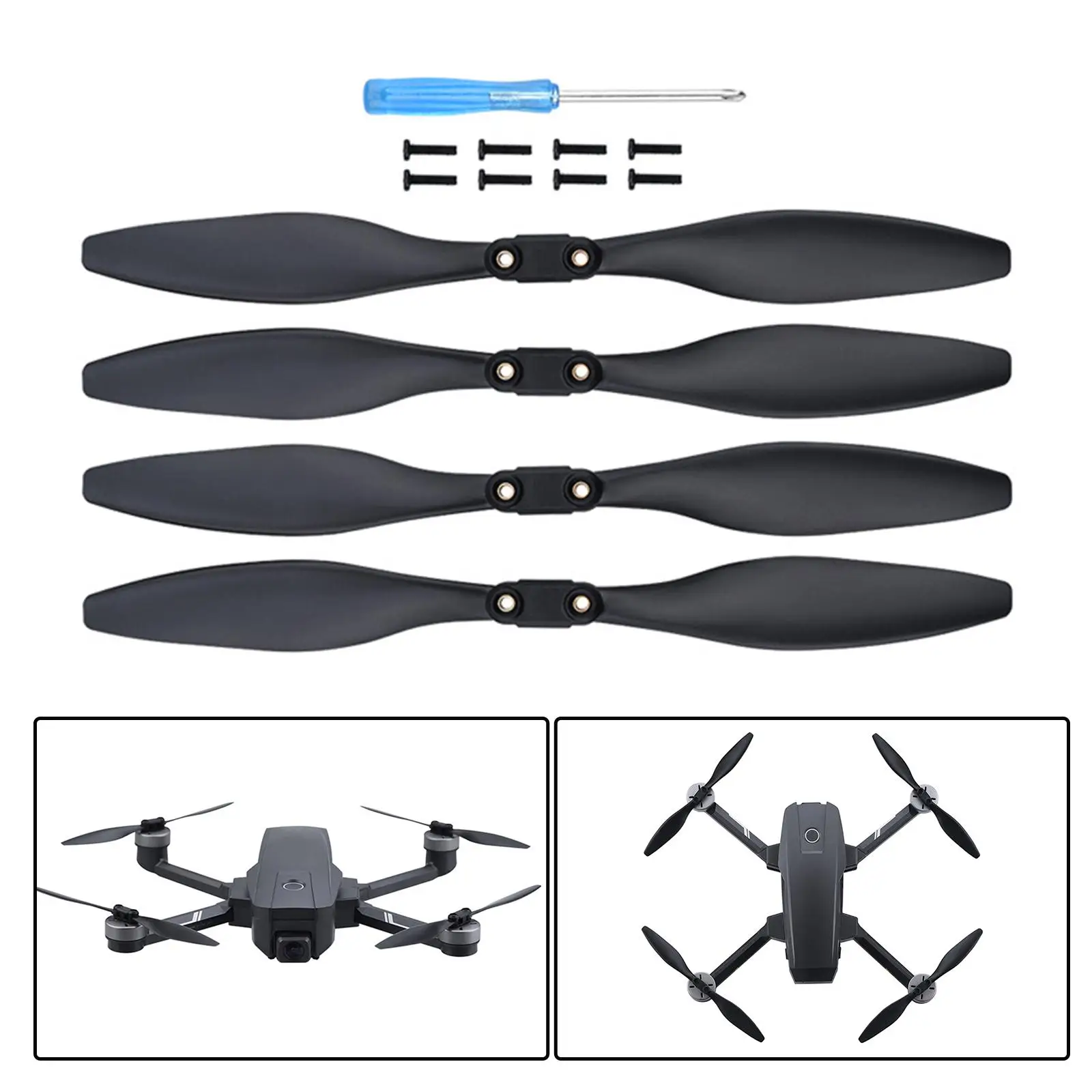 Propellers Wing Accessories Repair Parts Noise Reduction Easy to Carry Lighter Weight PC Drone Blade for HolyStone HS720 720E