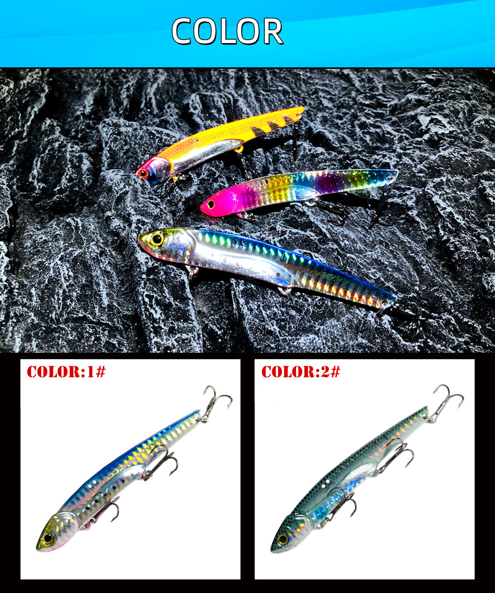 35g 10,5 cm Metall VIB LureFishing Löffel Süßwasser Angeln Harter Köder Scheibe Jig Köder Löffel Angelgerät Metall Jigging – Detail 6