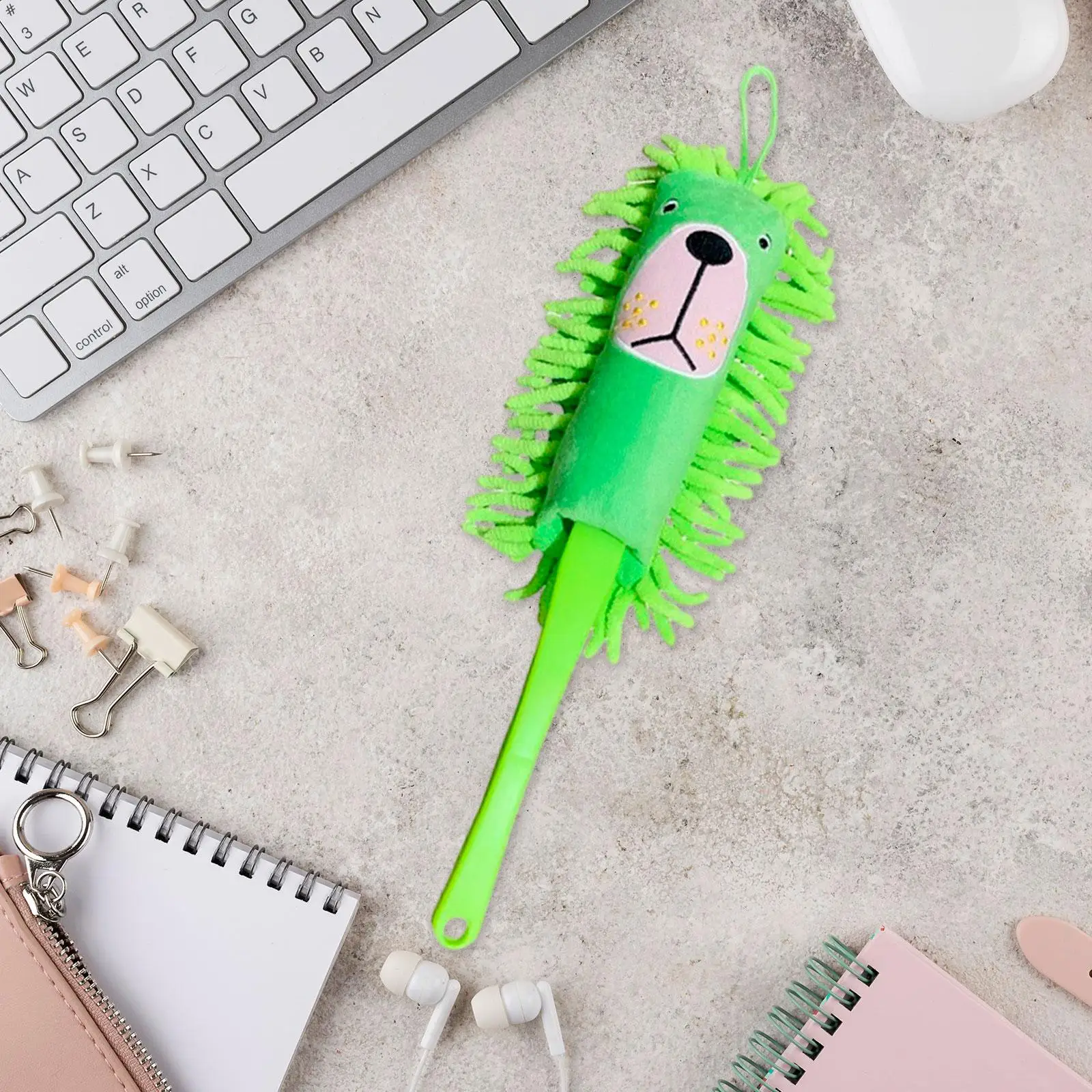 Microfiber Duster Brush Comfortable Grip Cute Detachable Washable Duster for Household Furniture Kitchen Computer