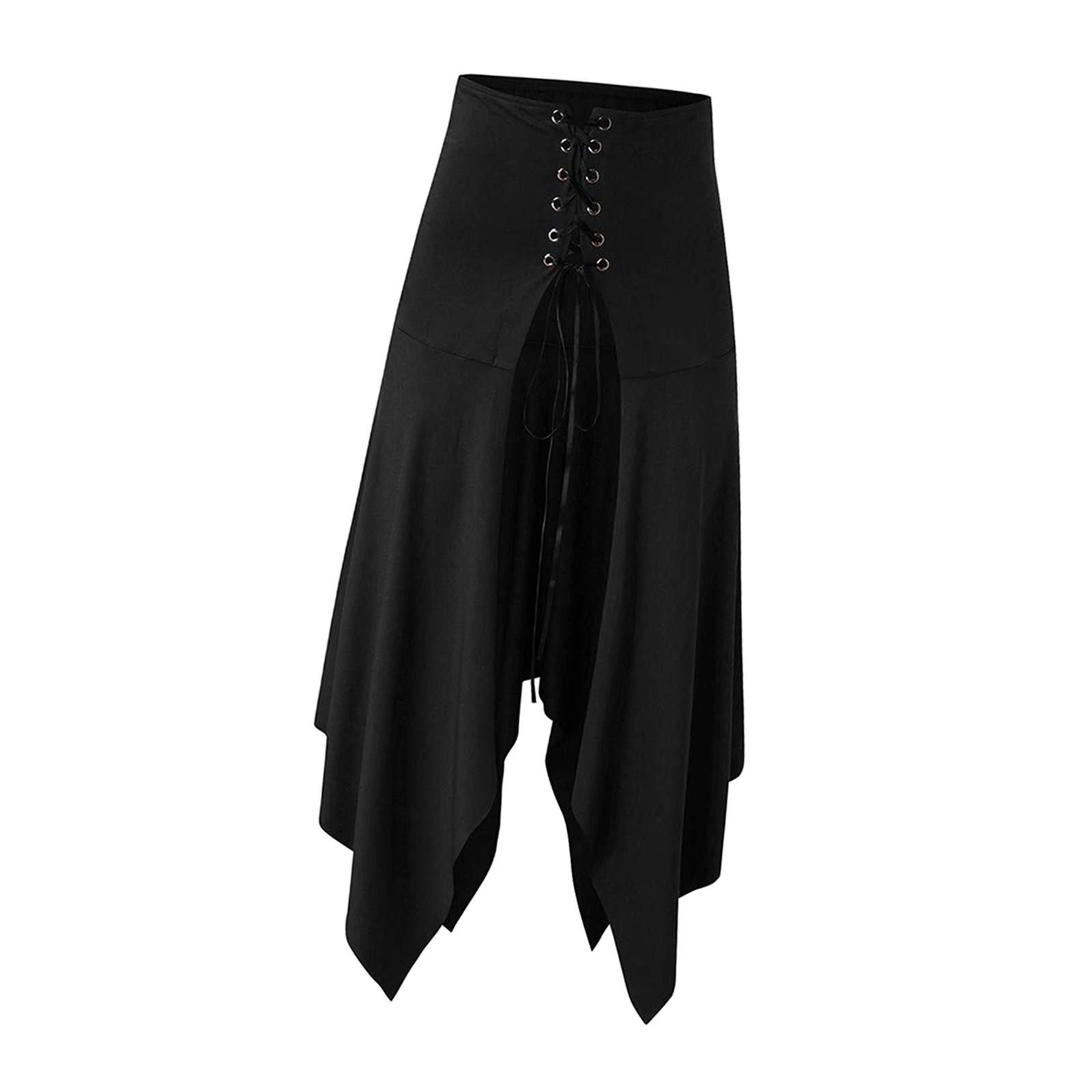 Women Halloween Skirt Steampunk High Waist Skirt for Holiday Party Carnival