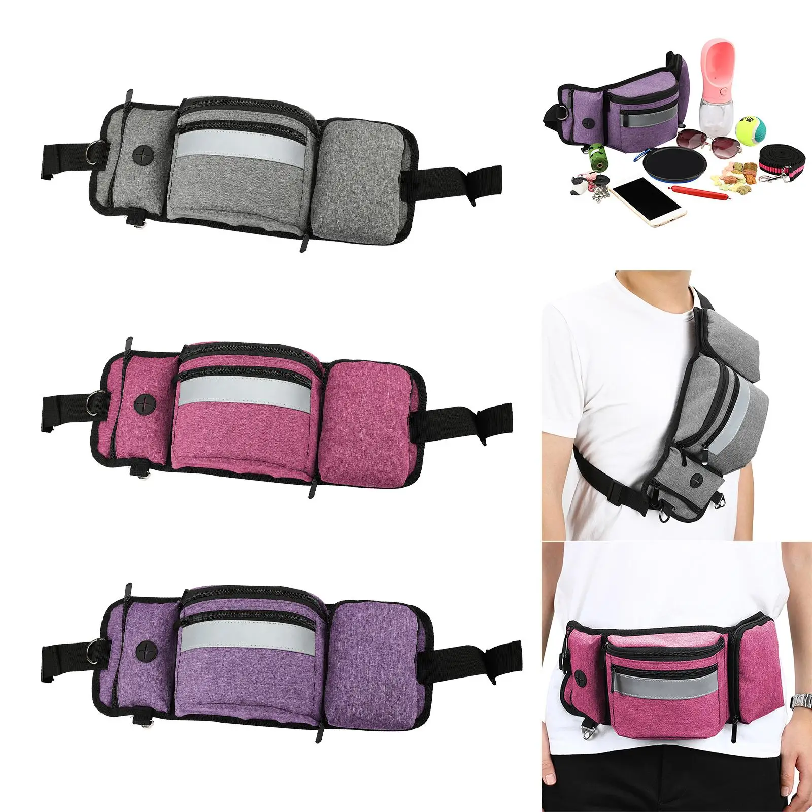 Portable Dog Training Bag Multi Purpose Bag for Jogging Reward Biscuit Sweets