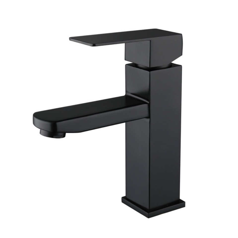 Title 2, Bathroom Black Square Stainless Steel Basin Sin...