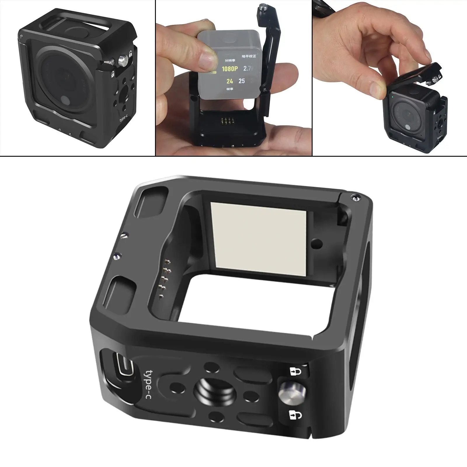 Camera Protective Frame Aluminum Alloy Protection Cage Case For DJI Action 2 Sports Camera Accessories