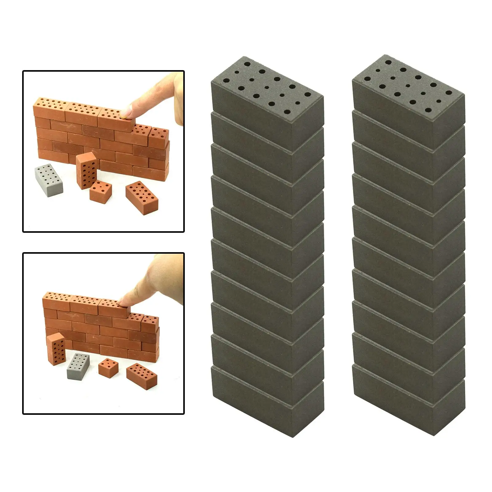 20 Pieces Mini Bricks For Lndscping Miniture Bricks Wll Smll Bricks For Dollhouse Grden Prts