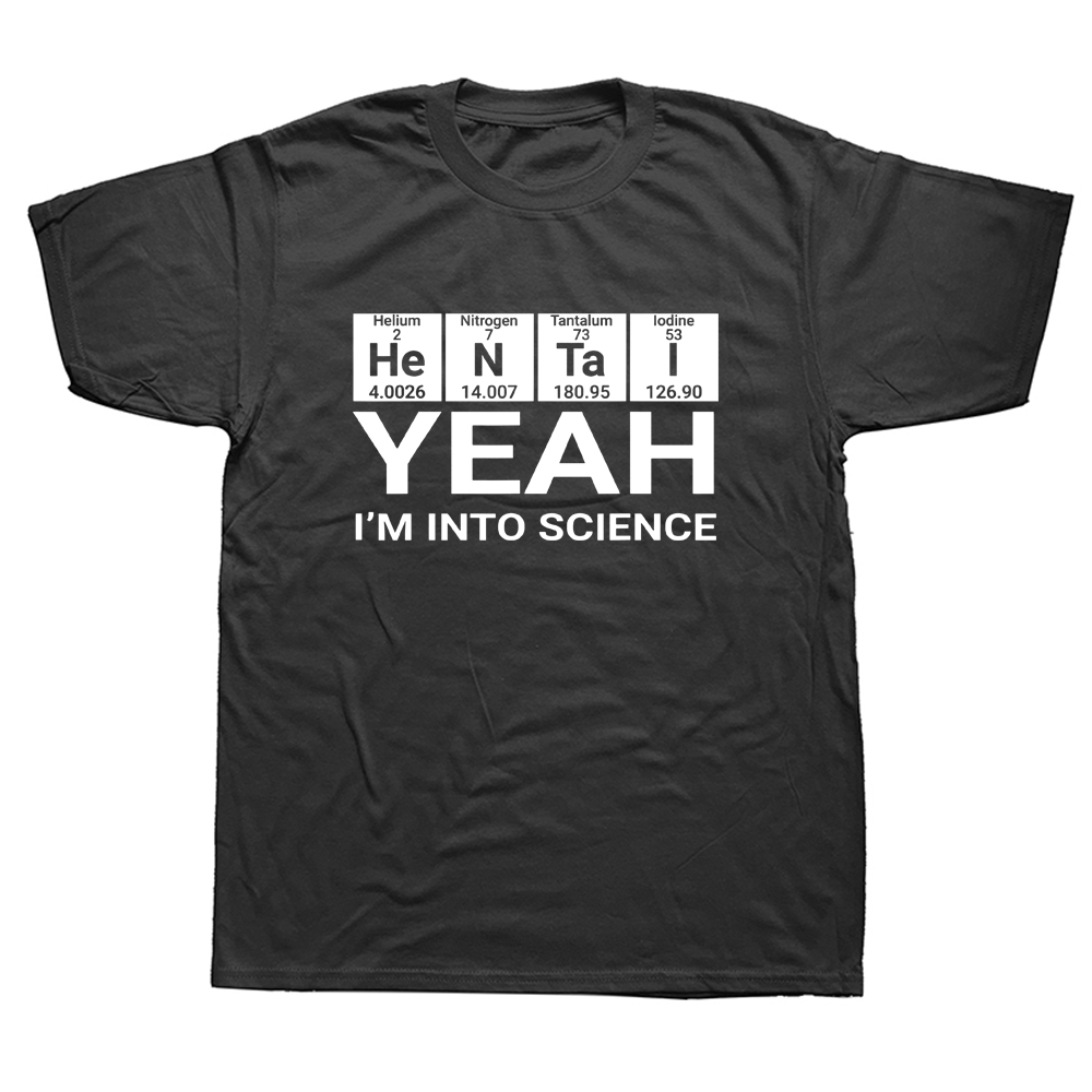 Lustiges Yeah I'm Into Science Hentai Lover T-Shirt Grafik Baumwolle Streetwear Anime Hen Wearing A Tie Hip Hop T-Shirt Herrenbekleidung – Detail 2