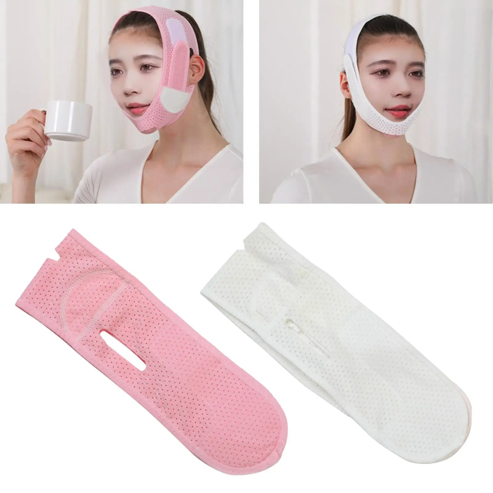 Elastic V Line Face Slimming Strap Cheek Lift up Bandage Chin Lifting Belt Patch for Anti Wrinkle