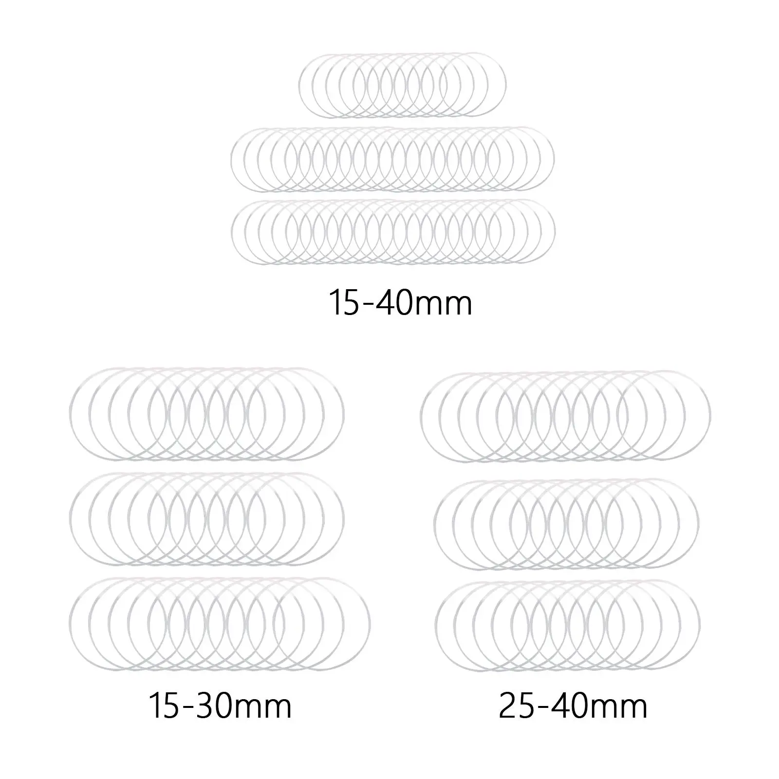 Watch Glass Gasket 0.9mm Height 0.45mm Thick Watch Parts Assorted O Ring Kit for 1.0mm-1.2mm Round Watch Glass Watch Repair Tool