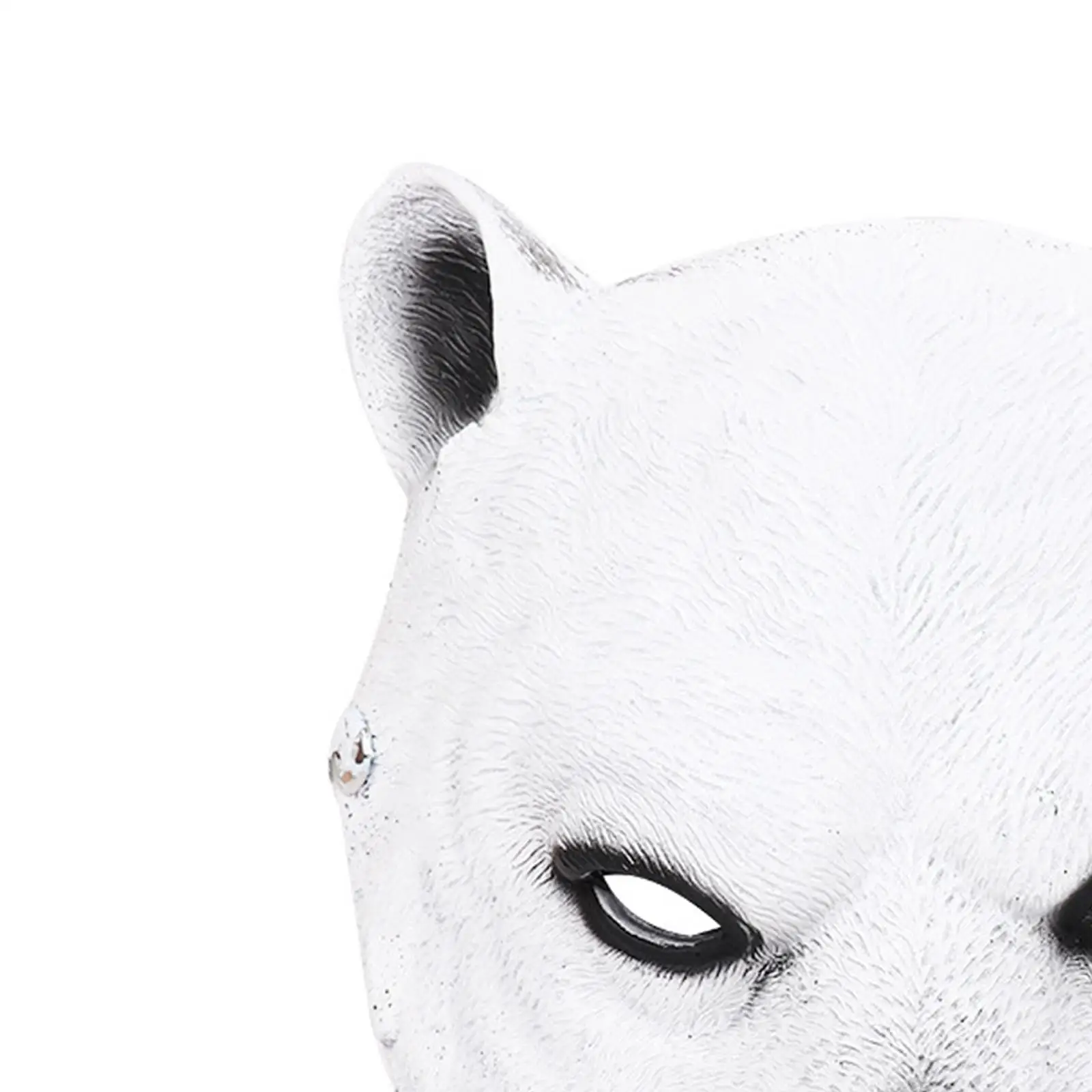 3D Halloween Polar Bear Mask Lightweight Facial Cover Novelty Realistic Half Face Mask for Festival Decor Cosplay Party Costume