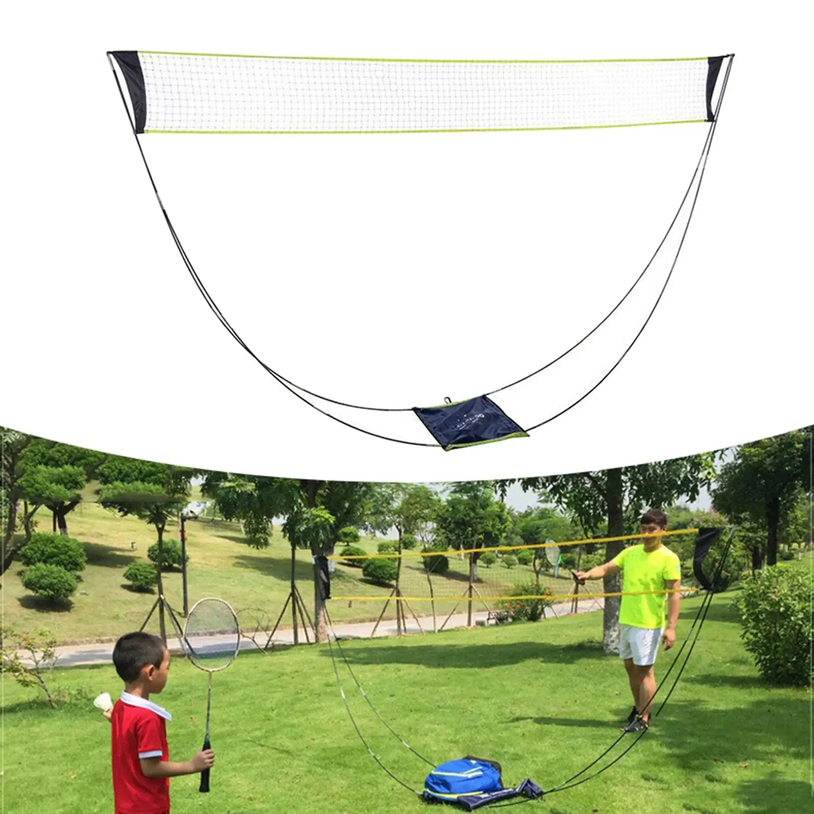 Foldable Portable Badminton Net with Carry Pouch for Tennis  Yard