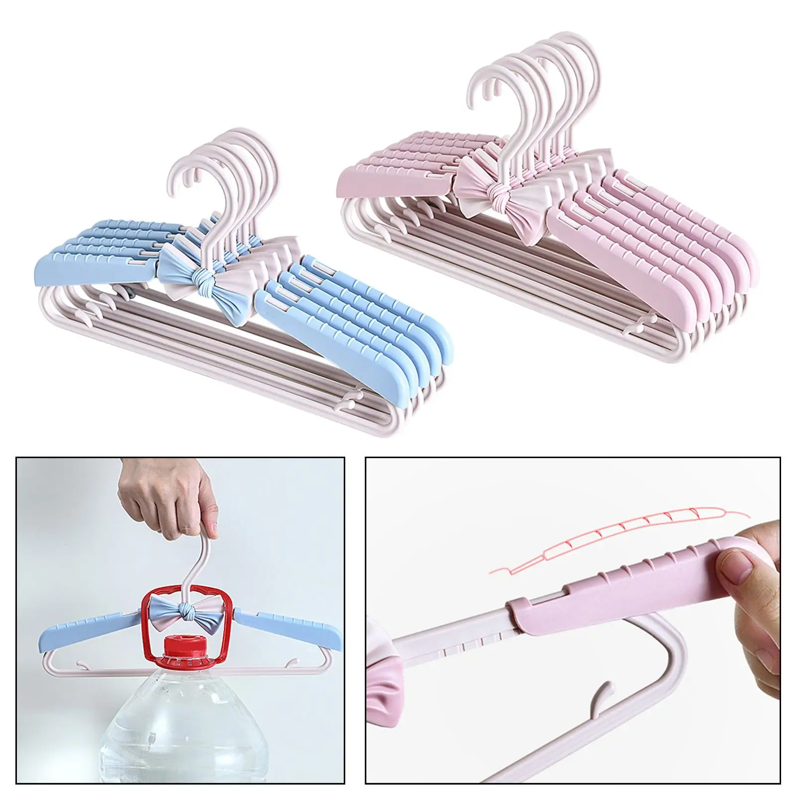 Non Slip Telescopic Closet Hanger Extendable Clothes Hangers Clothes Drying Rack Adjustable Kid Hanger for Trousers Jeans Scarf