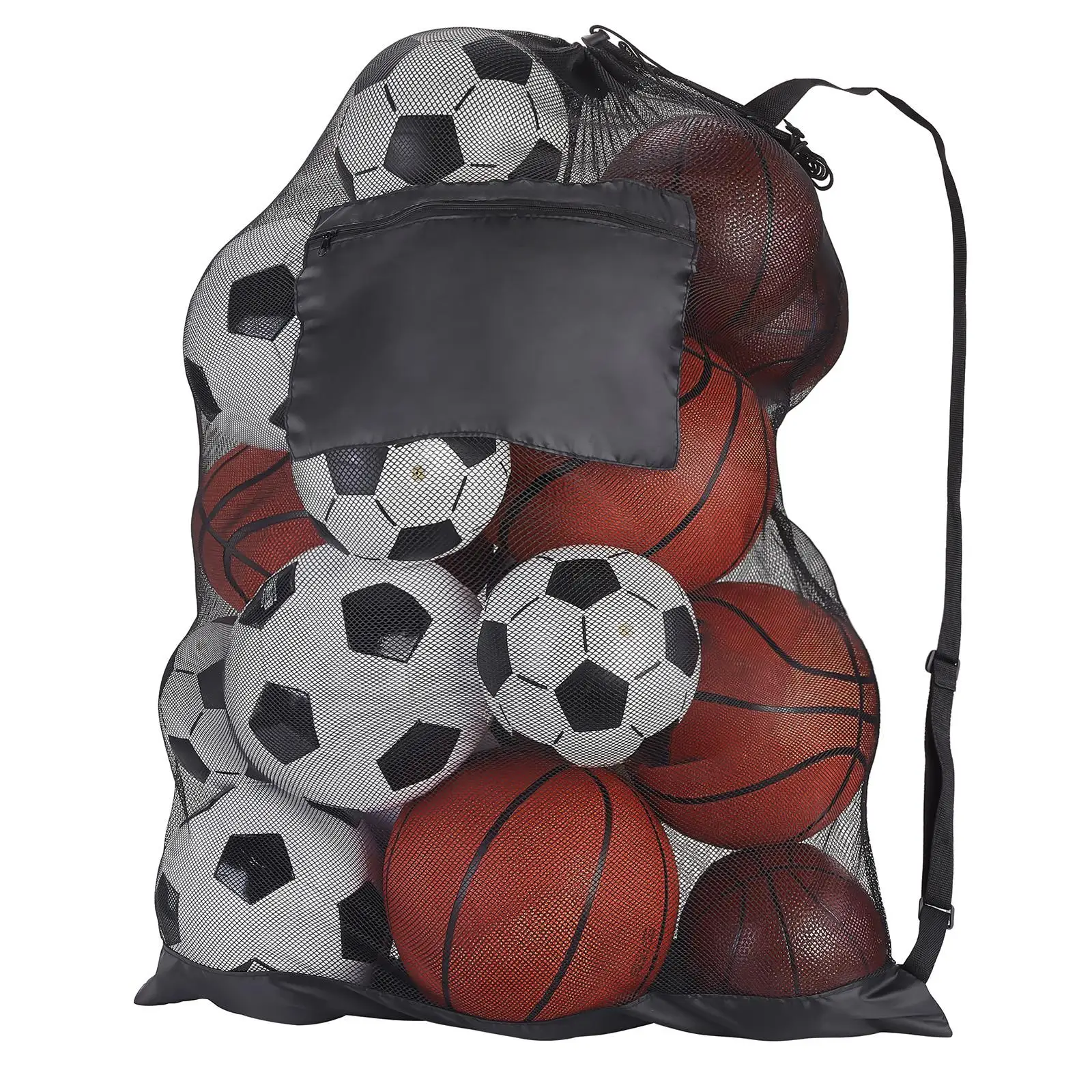 Basketball Shoulder Bag Tote Basketball Mesh Bag for Football Softball Rugby