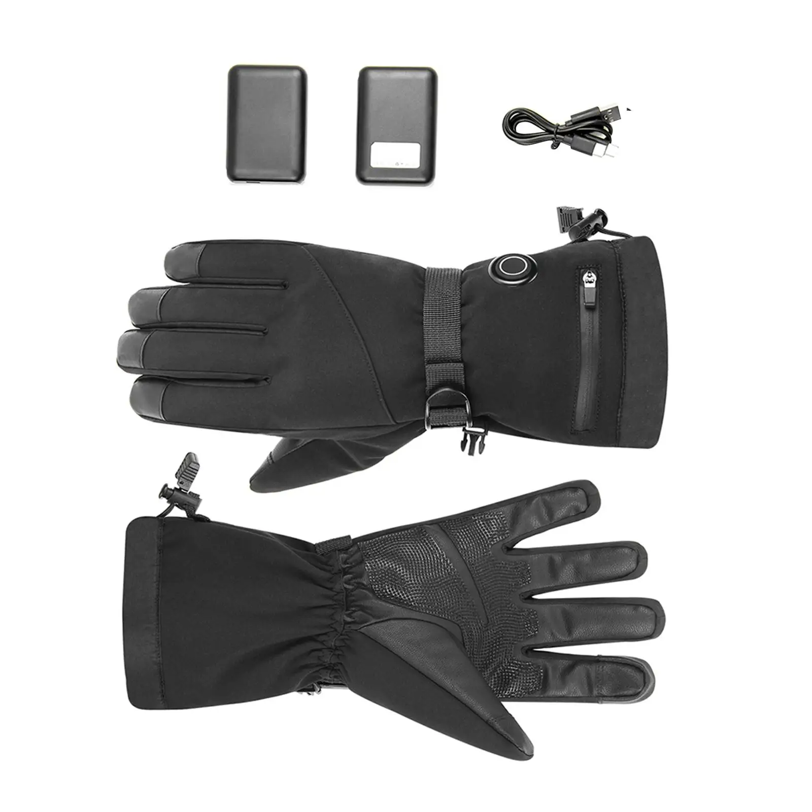 Electric Heated Gloves Waterproof Windproof for Workout Skiing Skating