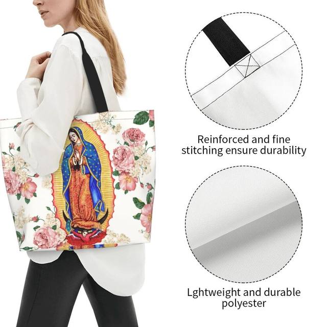 Virgin deals of Guadalupe Canvas Messenger Bag, Cross body Shoulder bag, Courier Bag, Book Bag