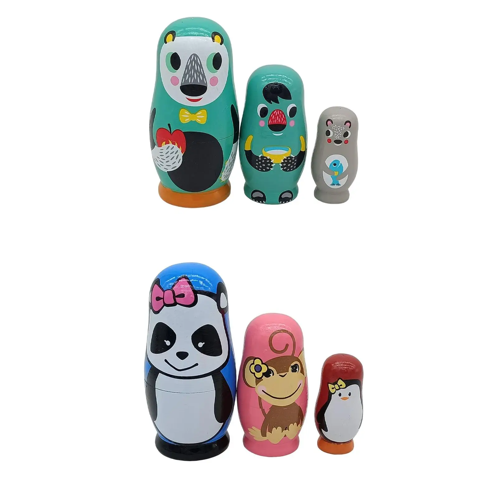3Pcs Wooden Nesting Dolls Animals Doll Russian Nesting Dolls for Shelf  Decor Stacking Toy Children Gifts Christmas Gifts| | - AliExpress