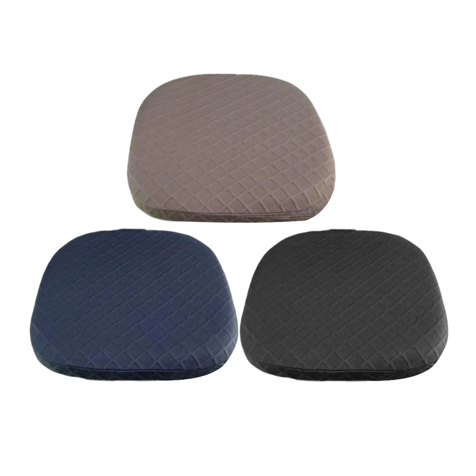 Stretchable Jacquard Office Chair Seat Cushion Cover Protector Flexible for Office Workers Solid Pattern Anti Slip Removable