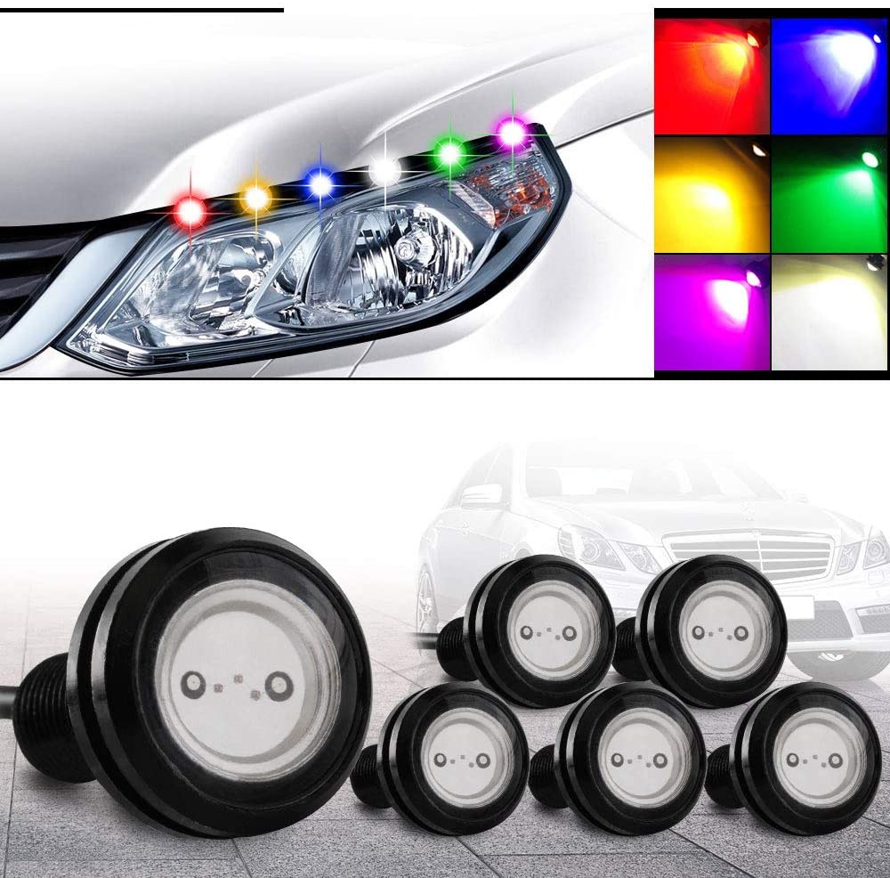 10PCS 0,7 in/18mm Mini Auto Eagle Eye DRL Led Tagfahrlicht LED 12V Backup Rückfahr parkplatz Signal Autos Lampen – Detail 19