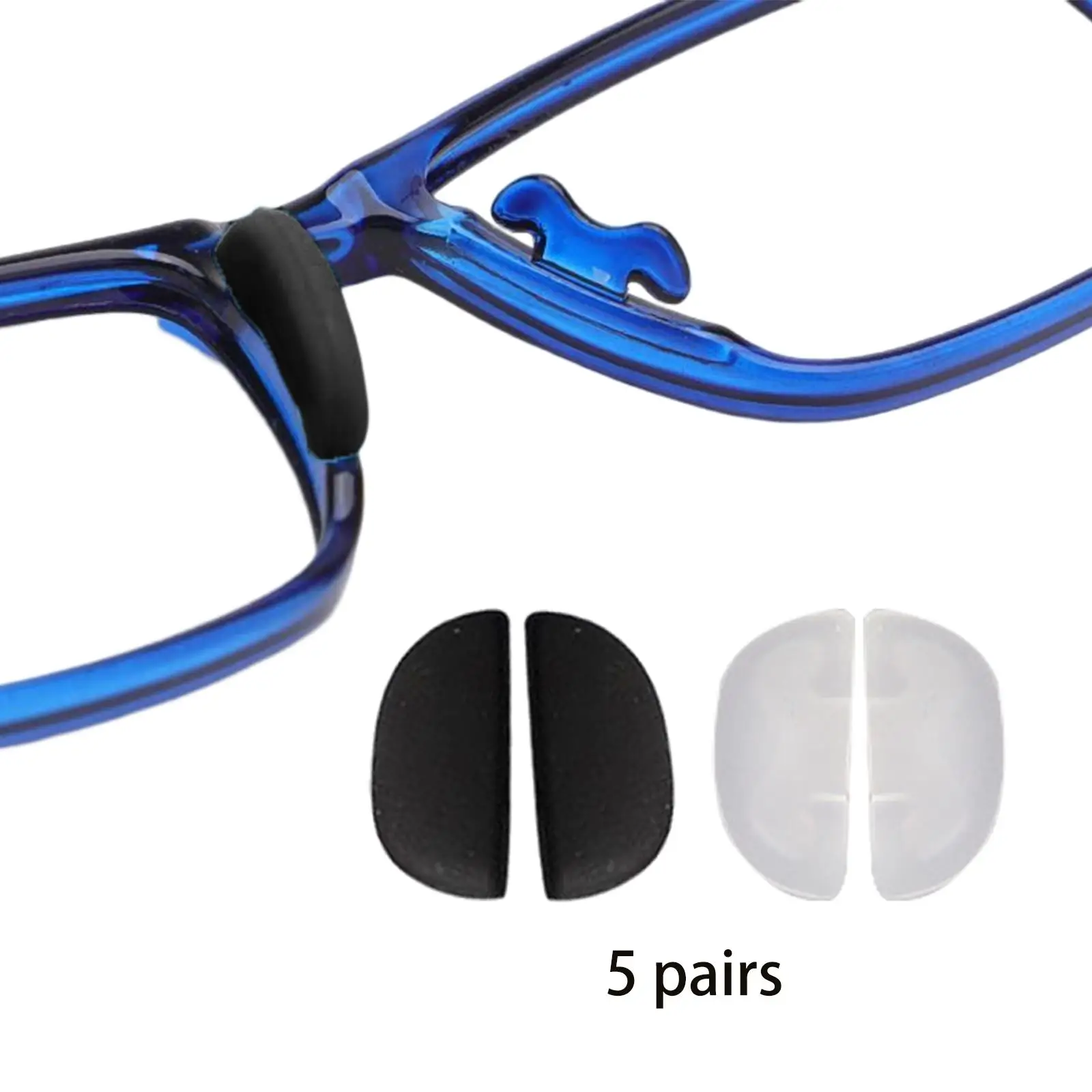 10Pcs Kids Eyeglass Nose Pads Slide/Push in Thickened Anti Slip Replacement Parts for Eyewear