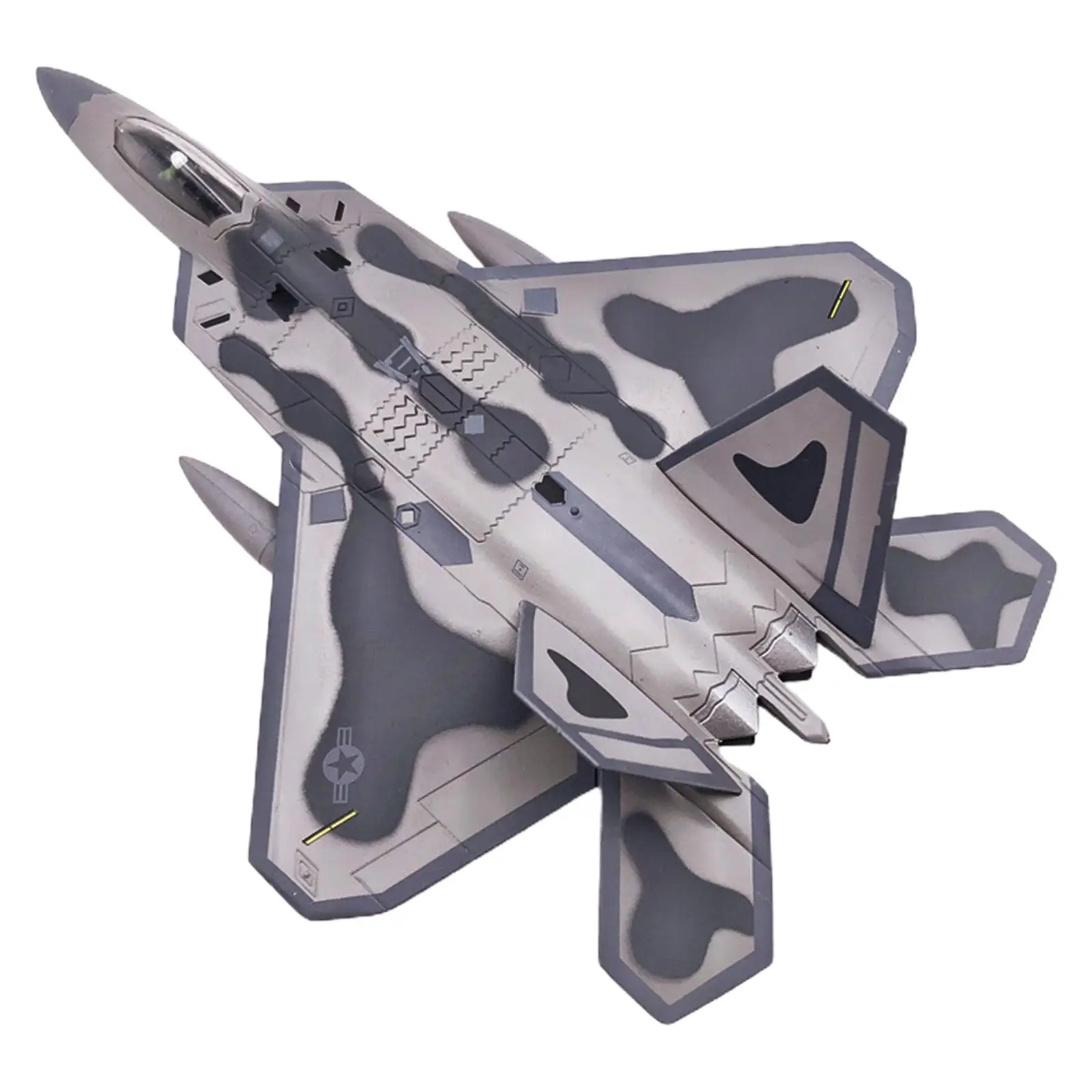 1/100 F22 Fighter Model with Stand Alloy Static Aviation Plane Gift Ornament