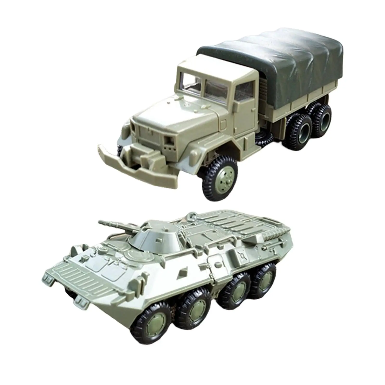 4D Trucks Model Toys Playset Architecture Model 1/72 Model Toys Boy Kid