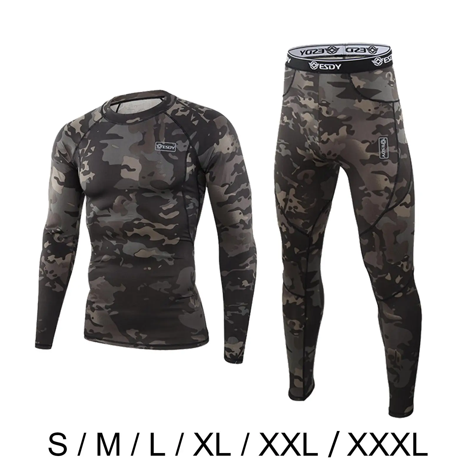 Thermal Underwear Set Cold Weather Top & Bottom Sweat Quick Drying Clothing Long Johns for Men Women Cycling Fishing Camping