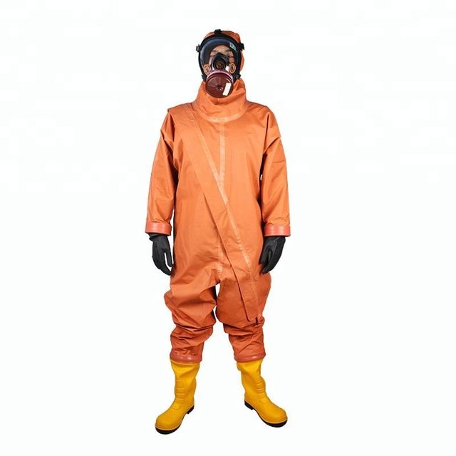 Orange Semi-closed Heavy Duty 0.45mm PVC Chemical Hazmat