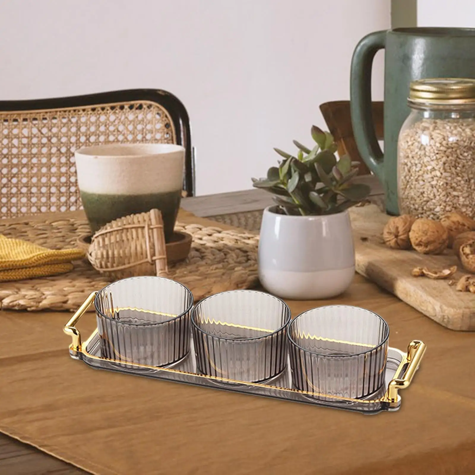 Divided Serving Platter Family Dinners and Holiday Parties Use Nuts Tray with Holder Small Serving Bowls Serving Dishes