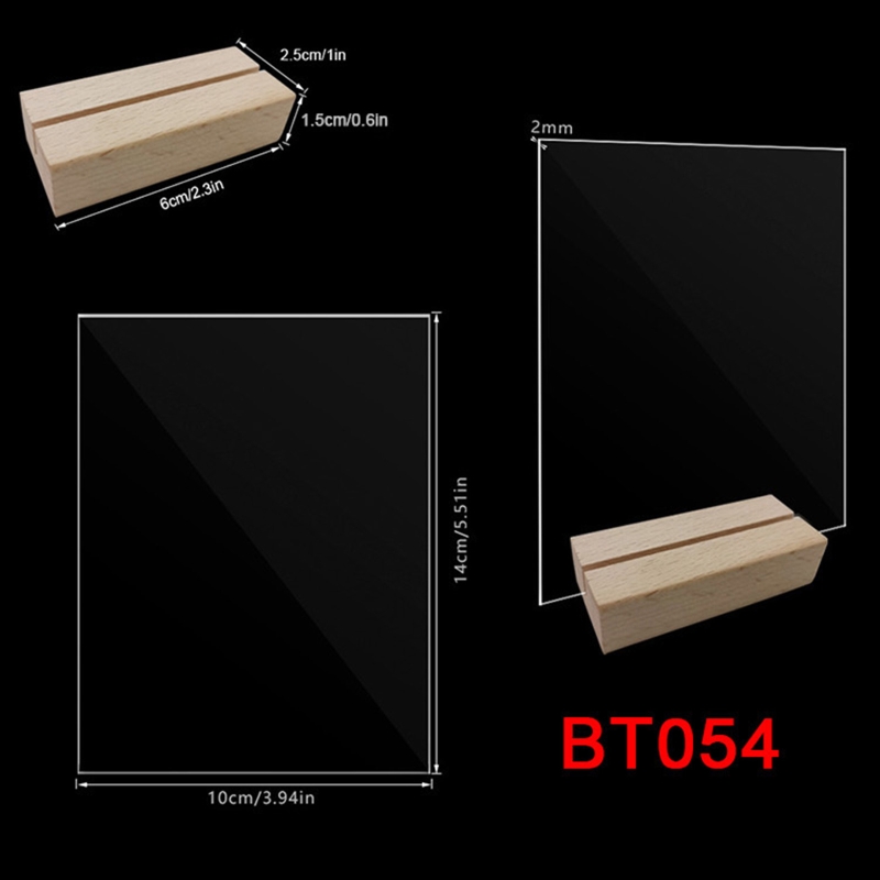 Description Picture 2 of itemWedding Table Sign Number Holders with Base Double Sided Display Stand for Commercial Place Card Menu Acrylic Clear Frame