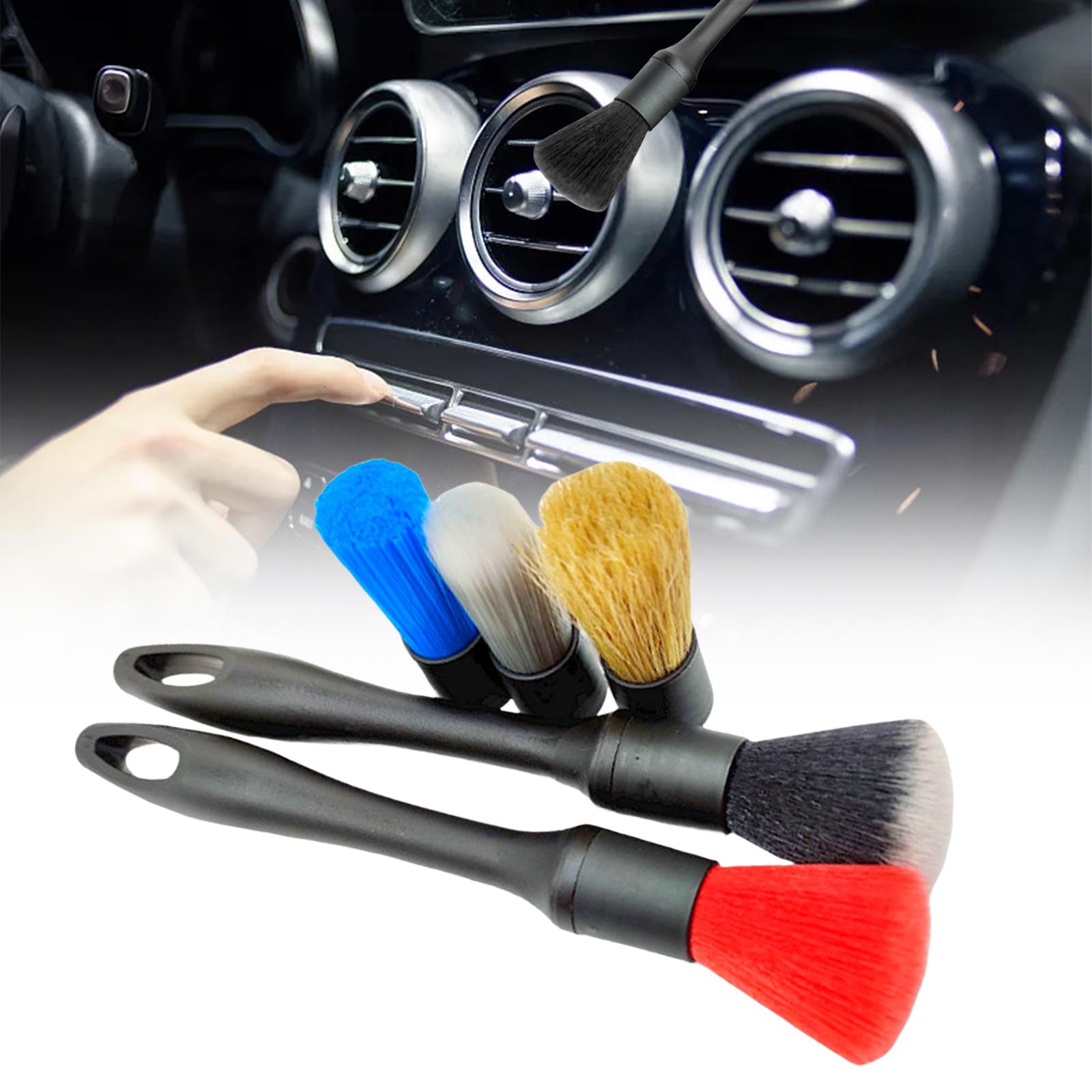 Auto Detailing Brush Set Cleaning Tools Durable Wet and Dry Use for Cleaning Interior Exterior Washing Air Vents Dashboard