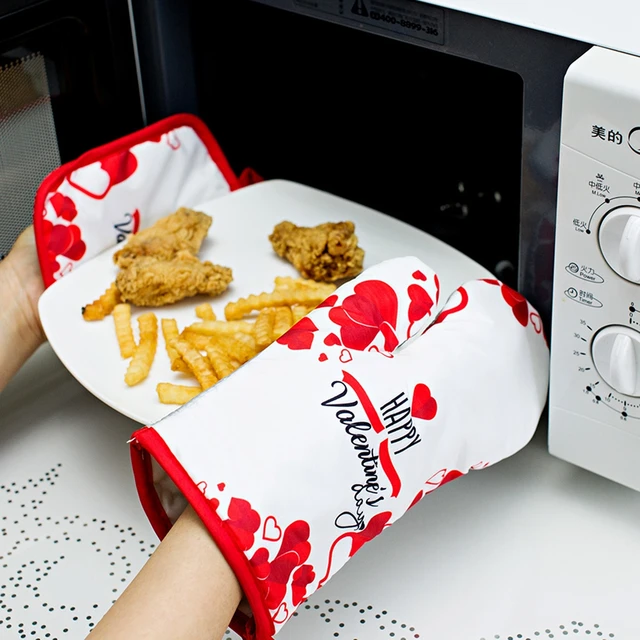 Manoplas de horno con forma de pez, guantes de cocina antideslizantes,  resistentes al calor, algodón largo, 1 unidad - AliExpress