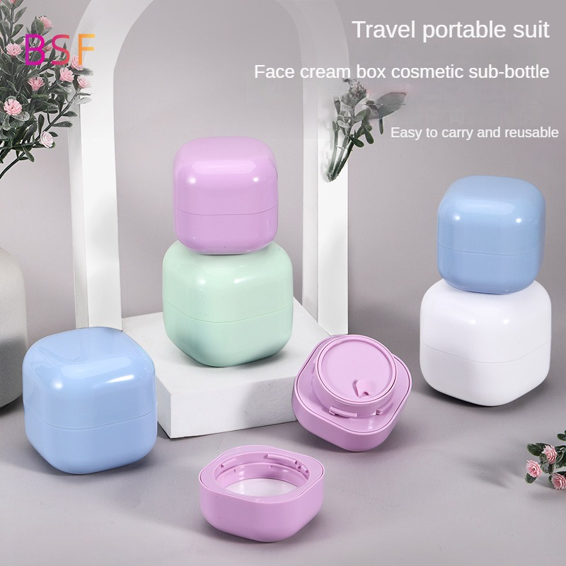 Best of 20 / 30 / 50g Macaron Square Refillable Bottles Empty Bottle Face Cream Lotion Jar Plastic Empty Cosmetic Pot Travel Accessories Reviews & Tips - Image 2