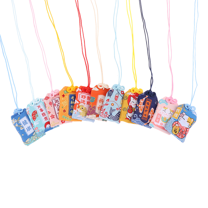 Geschenkanhänger für Kinder, neues klassisches japanisches Gebet, kaiserliches Amulett, Omamori, Glück, Erfolg, Arbeitsgott des Reichtums, kleine Segenstasche – Detail 6