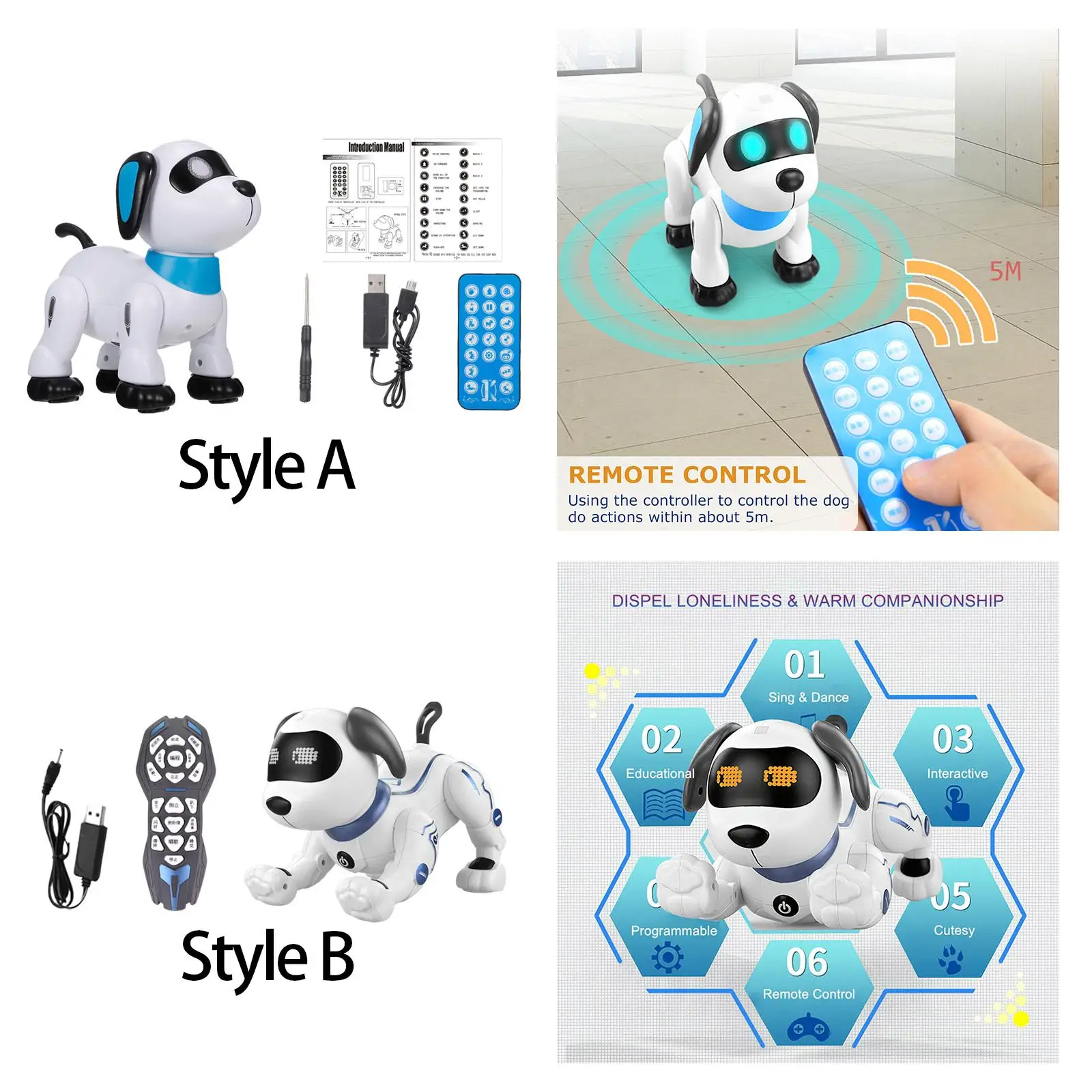 Robot Puppy Dancing RC Animal Dog Toy for Children Boys Gifts