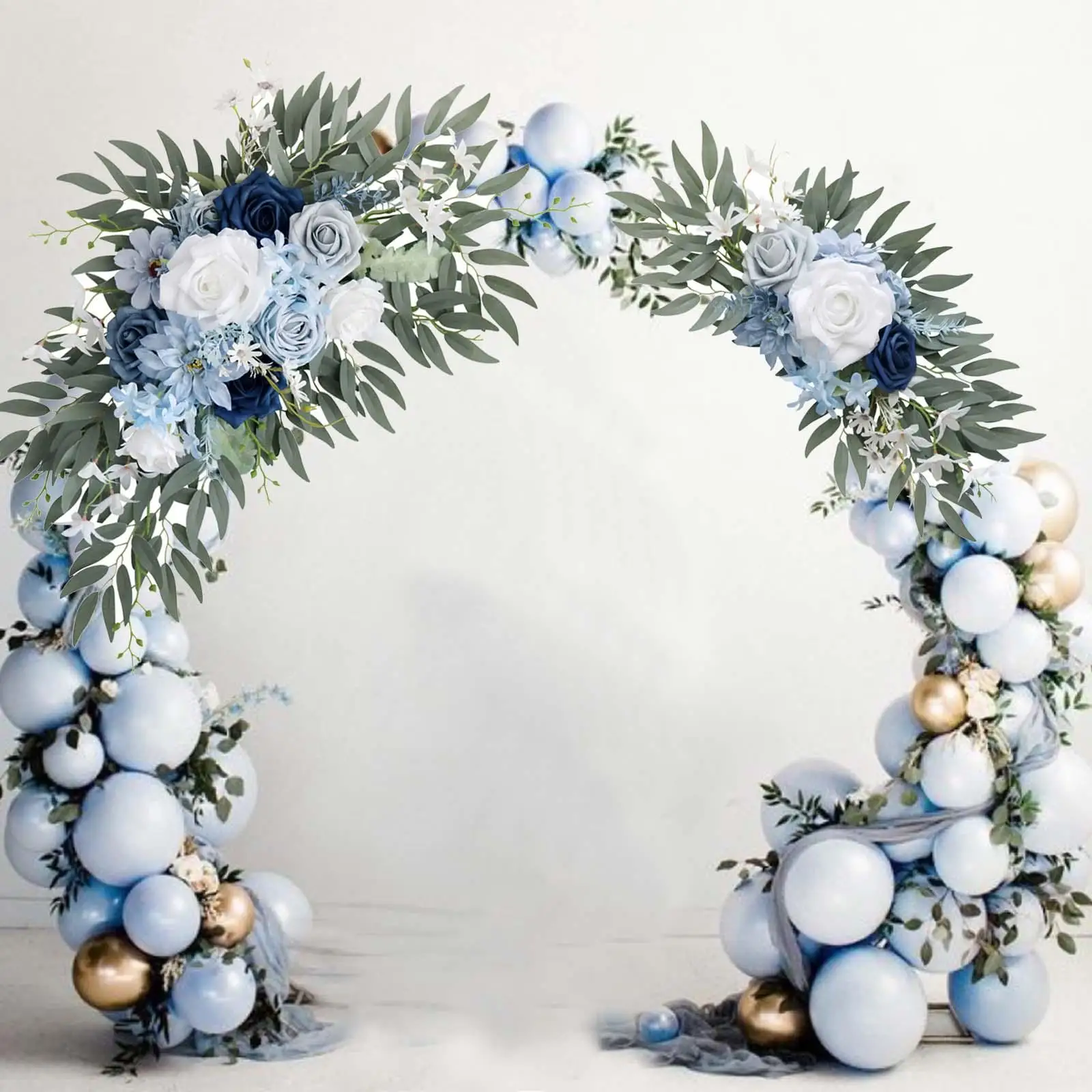 2Pcs Artificial Flower Swag Welcome Sign Floral Hanging Flowers Garlands Wedding Arch Flowers for Wall Arch Wedding Home Outdoor
