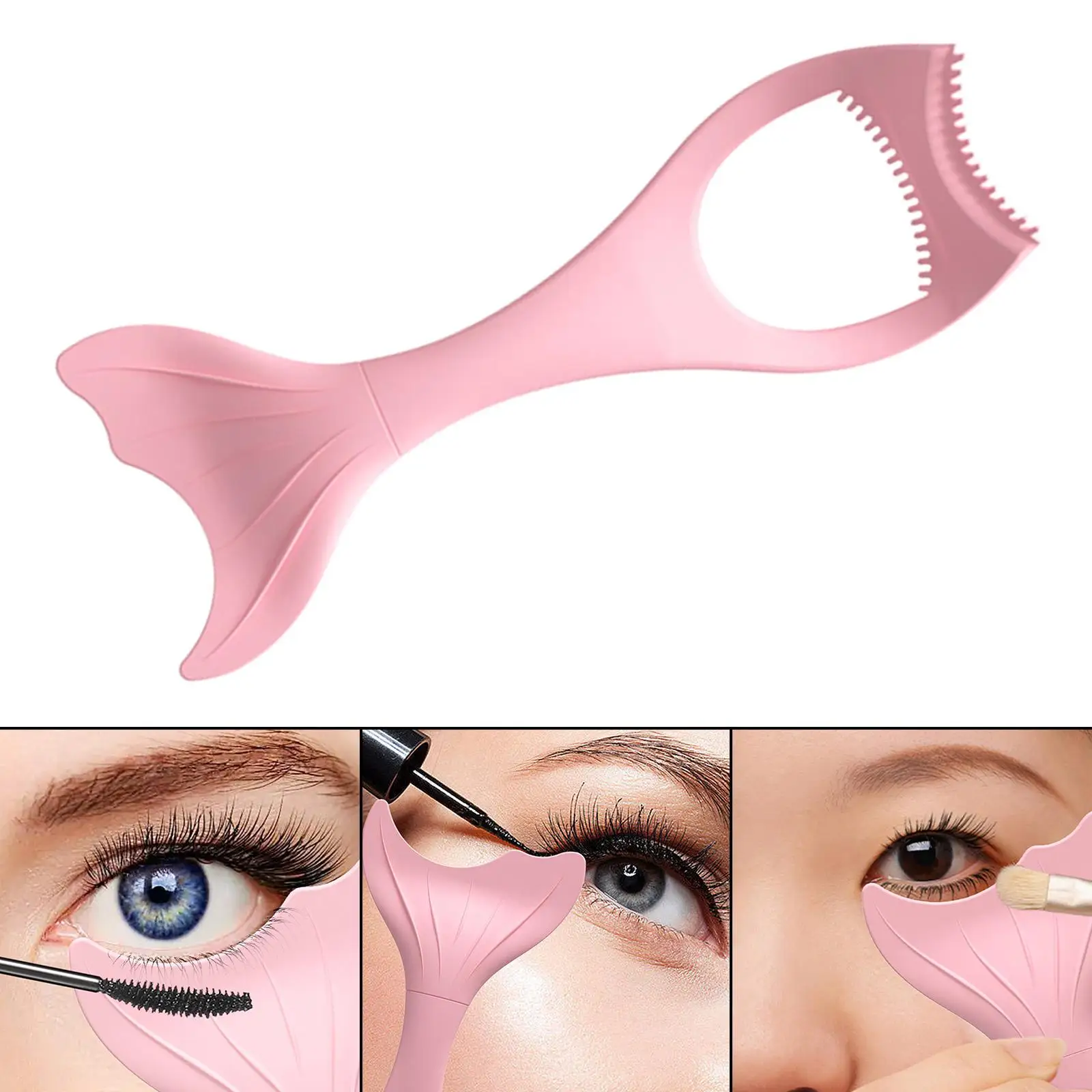 Cute Mermaid Eyeliner Template Guide Stencil Reusable Guide tool Makeup Tool Eyeliner Assistant for Women Girls Beginners