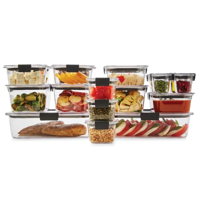 Rubbermaid Brilliance Glass Variety Set of 4 Food Storage Containers with  Latching Lids - AliExpress