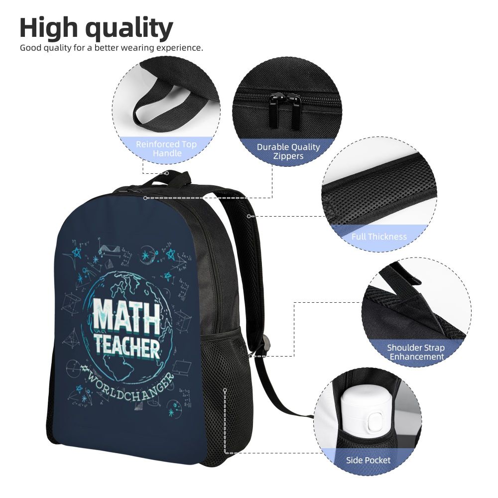 mulheres e homens, matemática matemática saco, impressão Bookbag, escola universitária