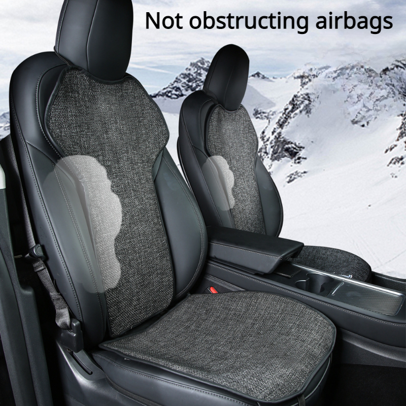 For Tesla Model 3/Y/3+ Model Y Juniper 2025 Flax Seat Pad Cover Comfortable Non-