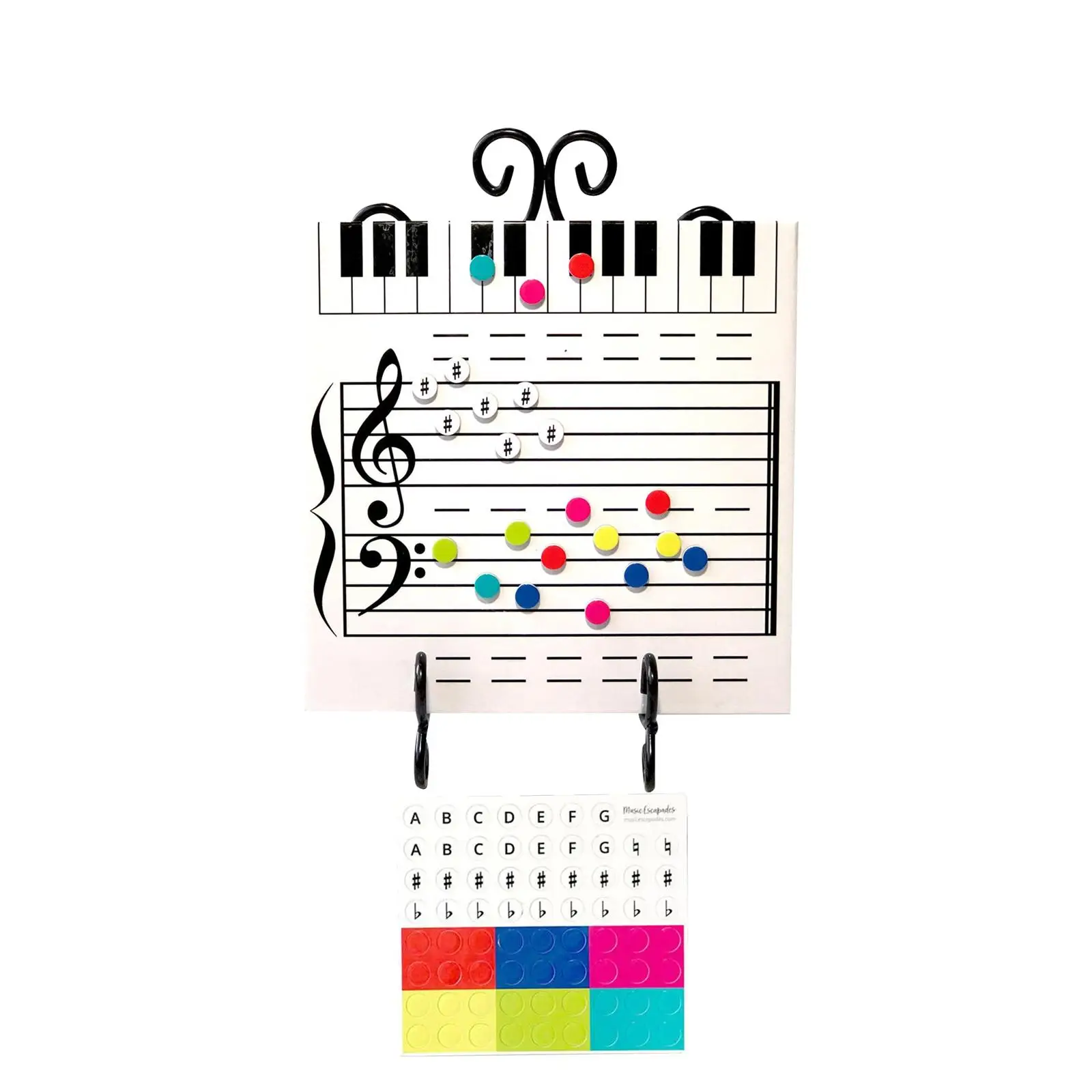 Magnetic Whiteboard Teaching Supplies Portable Music Symbol Writing Whiteboard for Indoor Birthday Preschool Gift Party Favors
