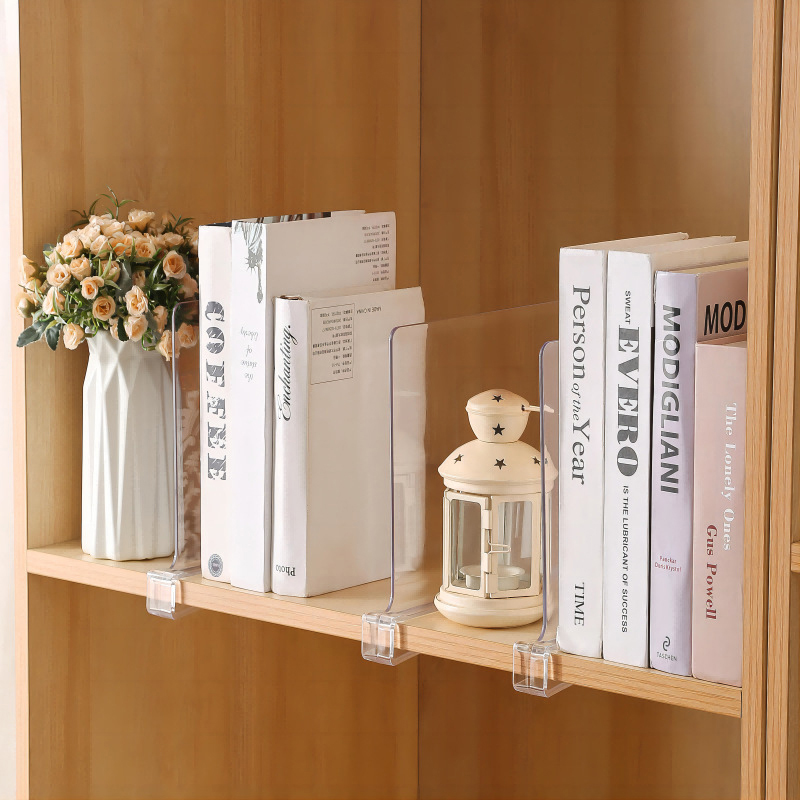 Acryl teiler Regal teiler für Schränke Organisatoren mit Holz regalen Regal teiler Schrank Geldbörsen Separatoren Regal teiler – Detail 6