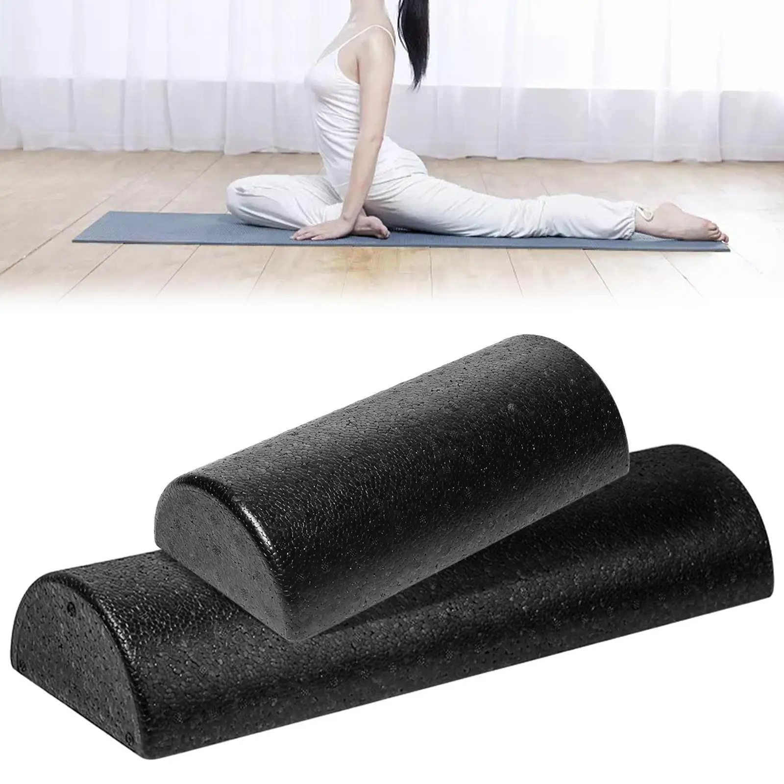 Half Round Yoga Column Roller, Massage Half Foam Roller Yoga Brick  for Pilates home and gym