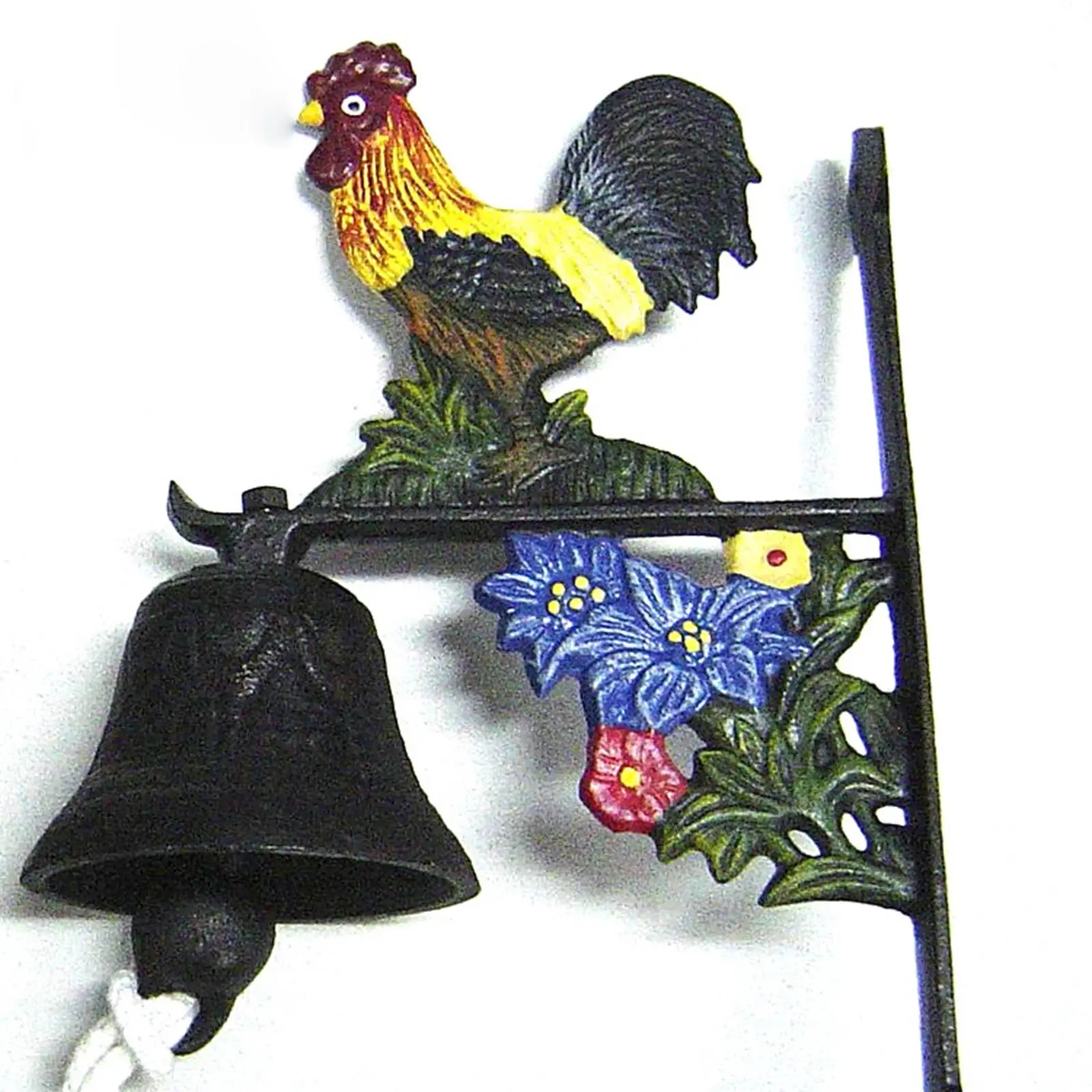 Antique Cast Doorbell Manually Shaking Hanging Decorative Bell Rooster Door Bell Indoor Farmhouse Patio Porch Decor