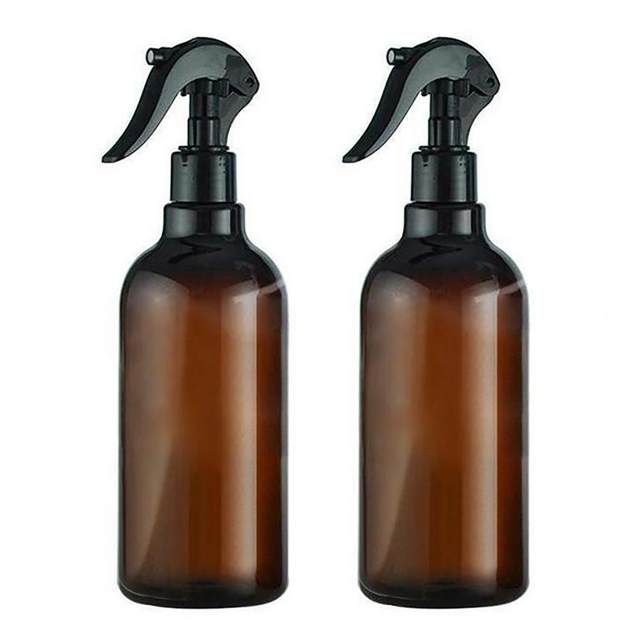 4 Pack 500ml Amber Glass Spray Bottle with Trigger Sprayer for Essential  Oils Cleaning Aromatherapy 16 Oz Empty Refillable Brown